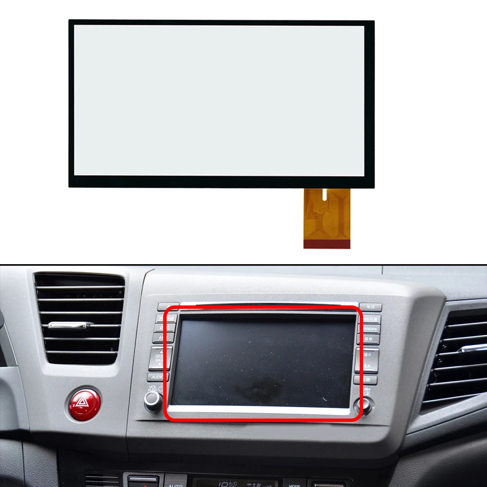 1x Сензорен екран стъклен дигитайзер за Honda 9th Civic 2012-2015 Радионавигационный сензорен екран дигитайзер аксесоар за автомобилна електроника