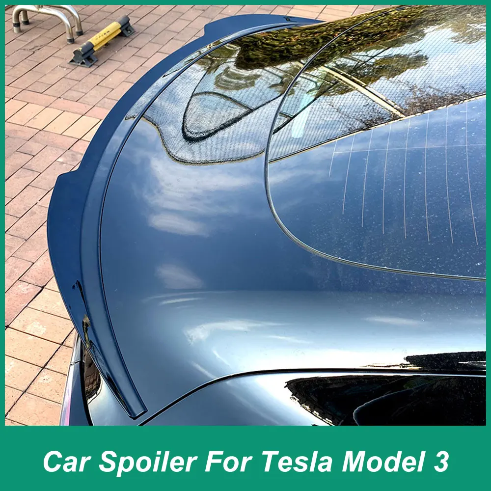 За Tesla Model 3 Max Спойлер с фиксирано крило, отделение за багаж, Външни гарнитури, модифицирана аксесоари от ABS-пластмаса