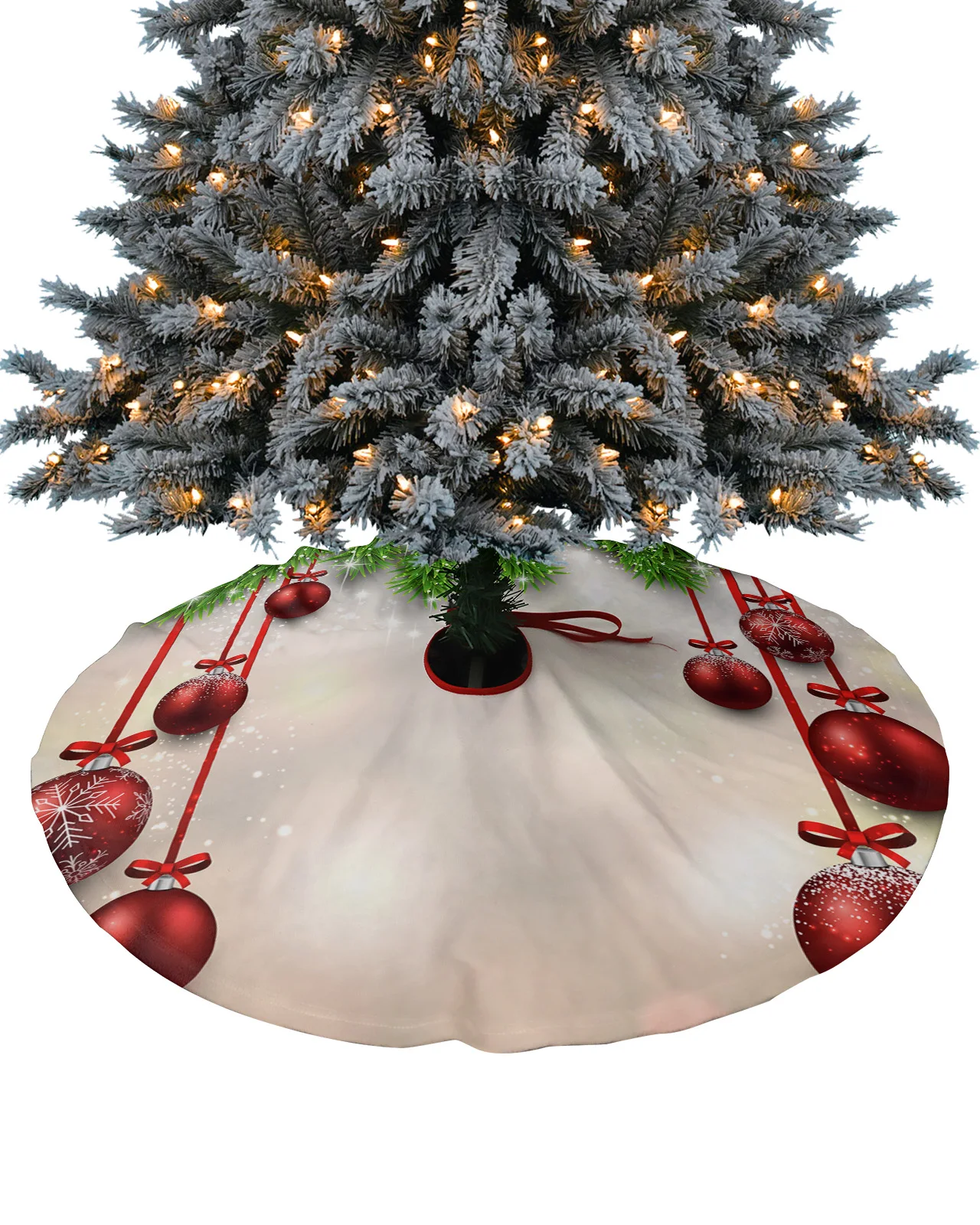 Коледен Иглолистни топка, пола, за елхи, Коледни украси за дома, Кръгли поли за Коледната елха, като основната капачка